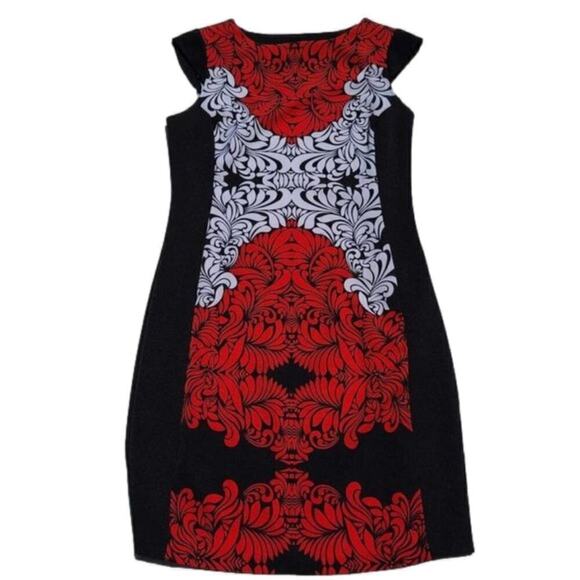 I LF Red and White Bodycon dress with side zipper - Picture 1 of 16